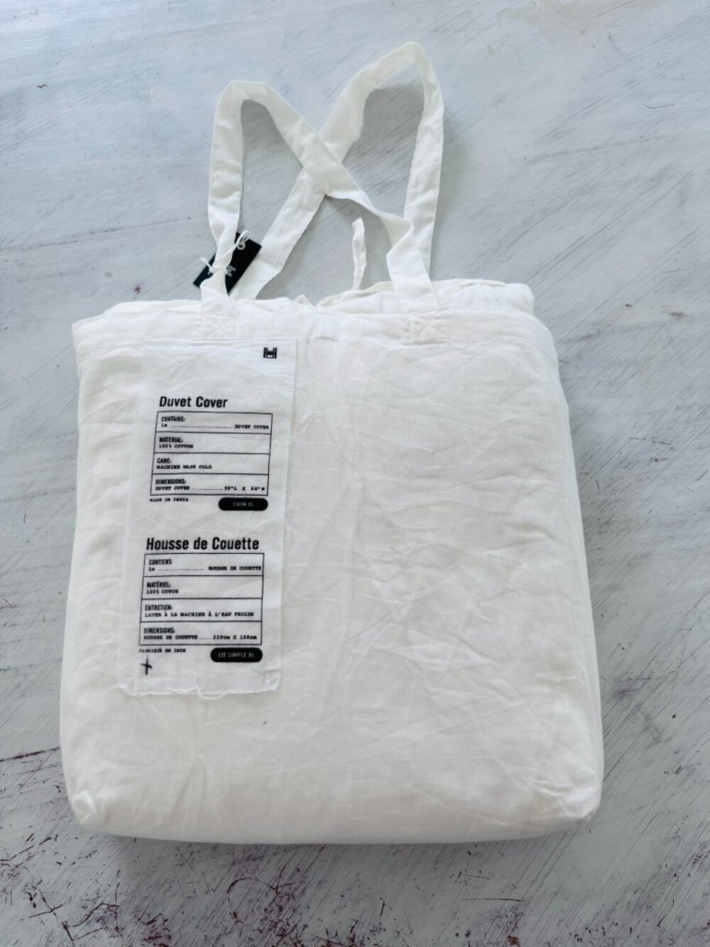 Urban Outfitters Twin XL White Cotton Duvet Cover NWT $129